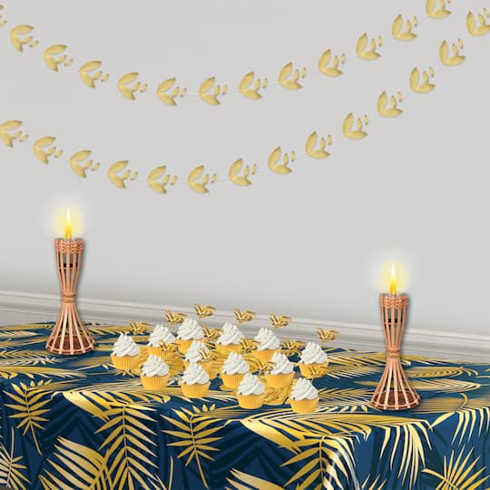 Beistle 11ft. Gold Foil Leaves Garlands, 2ct.